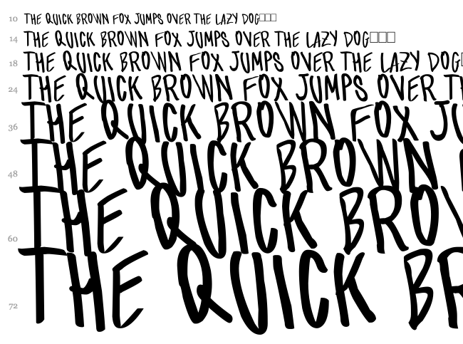 Tom Script font waterfall
